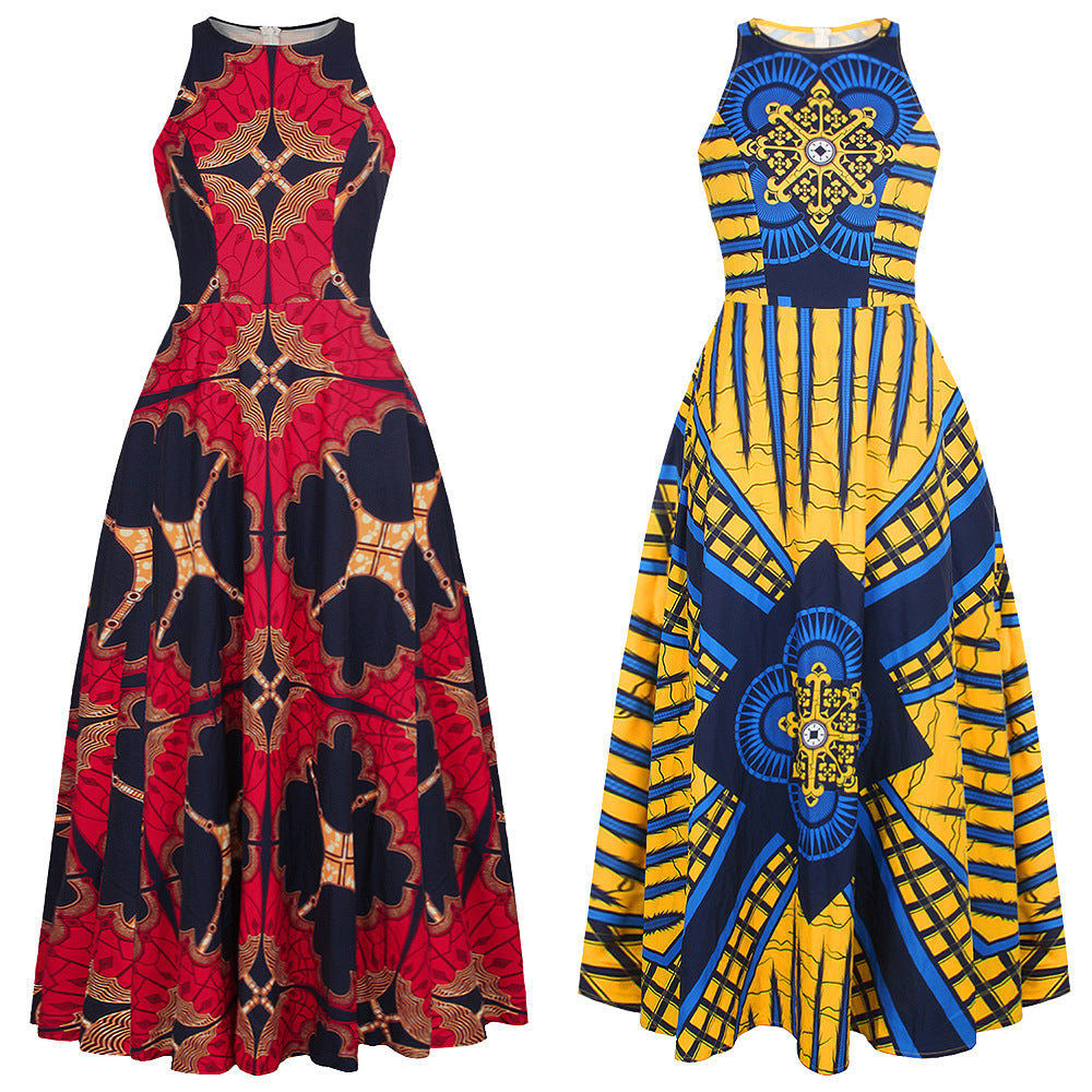 Sleeveless Printed Maxi Dress for Women