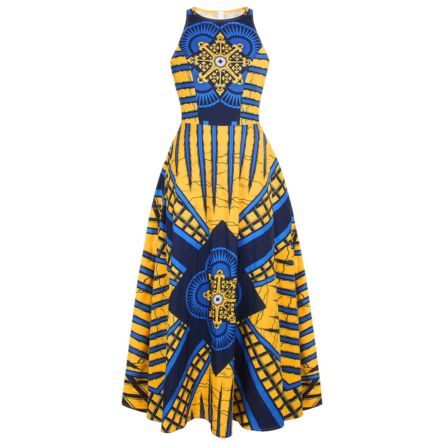 Sleeveless Printed Maxi Dress for Women