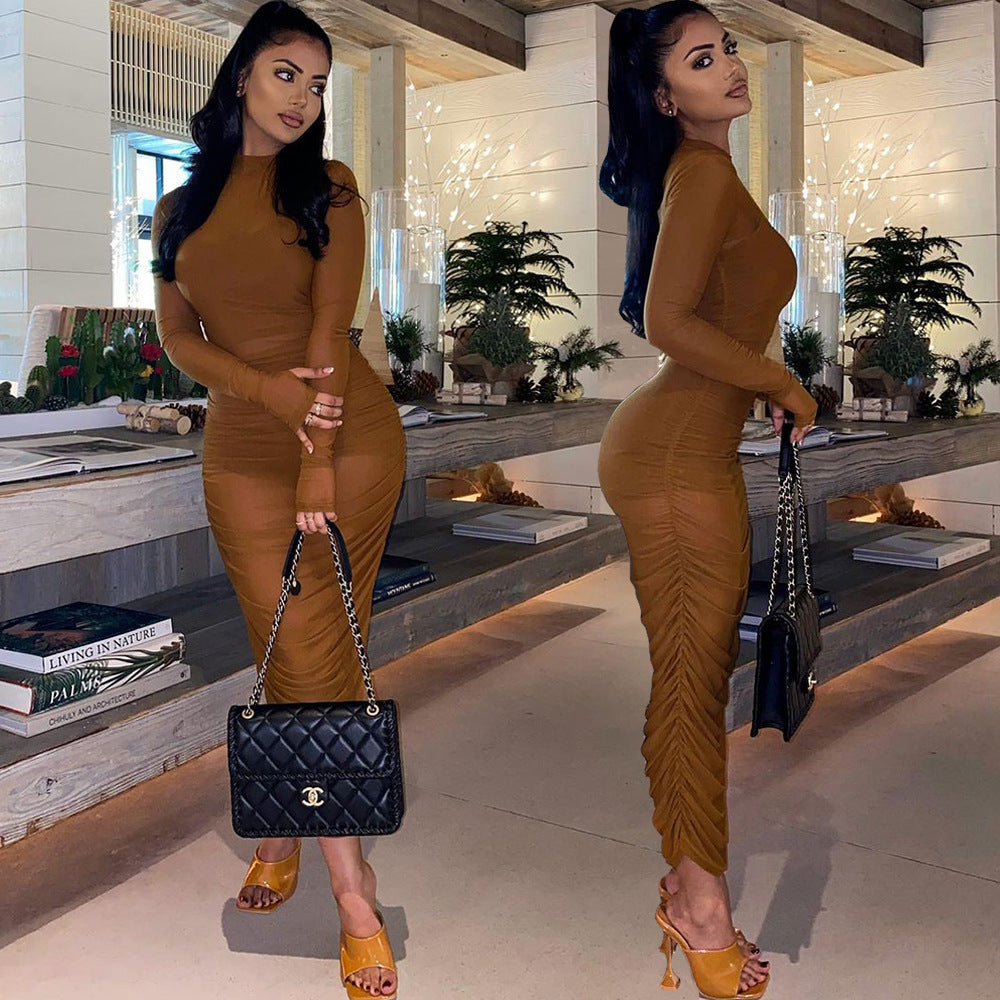 Plus Size Mesh Beach Dress for Women