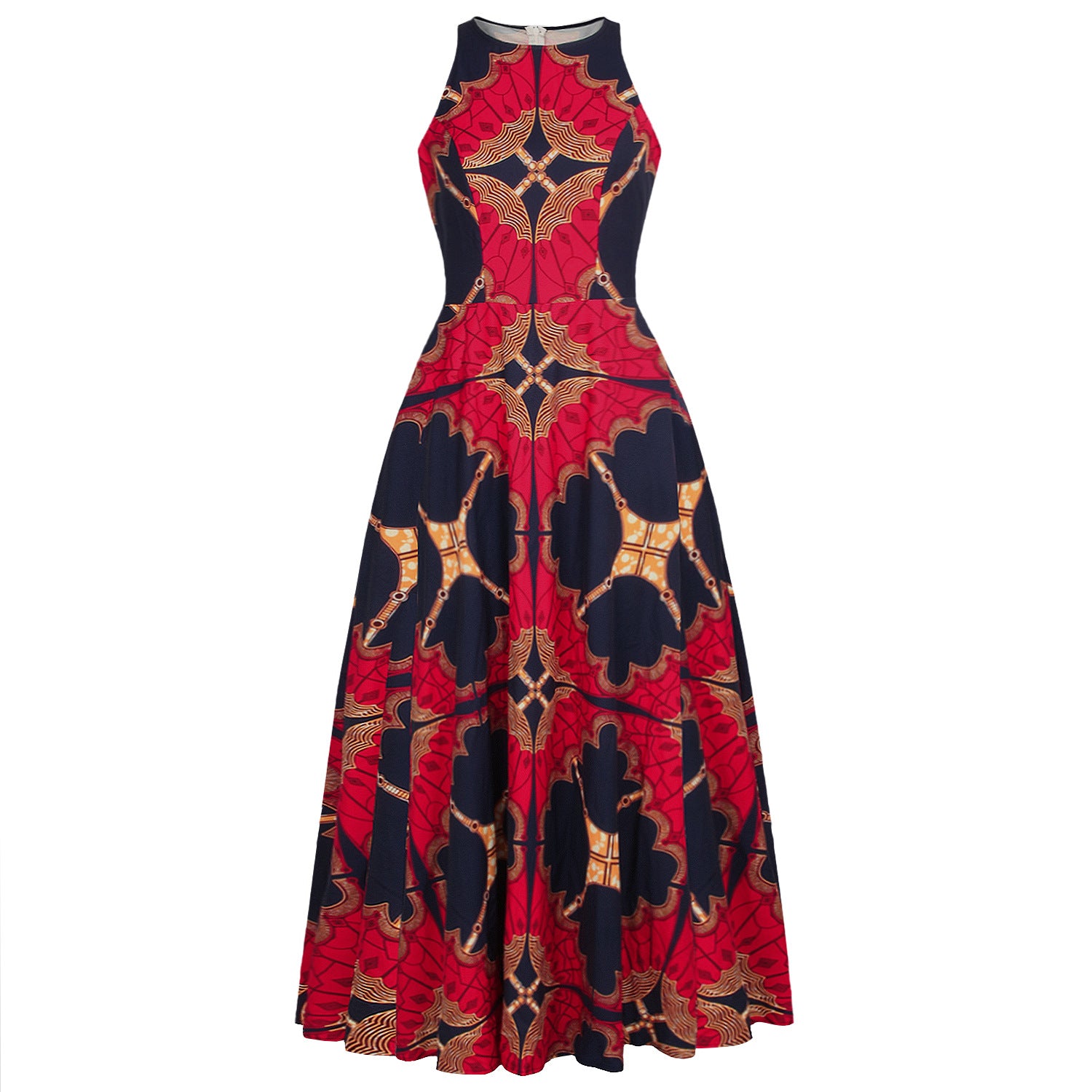 Sleeveless Printed Maxi Dress for Women