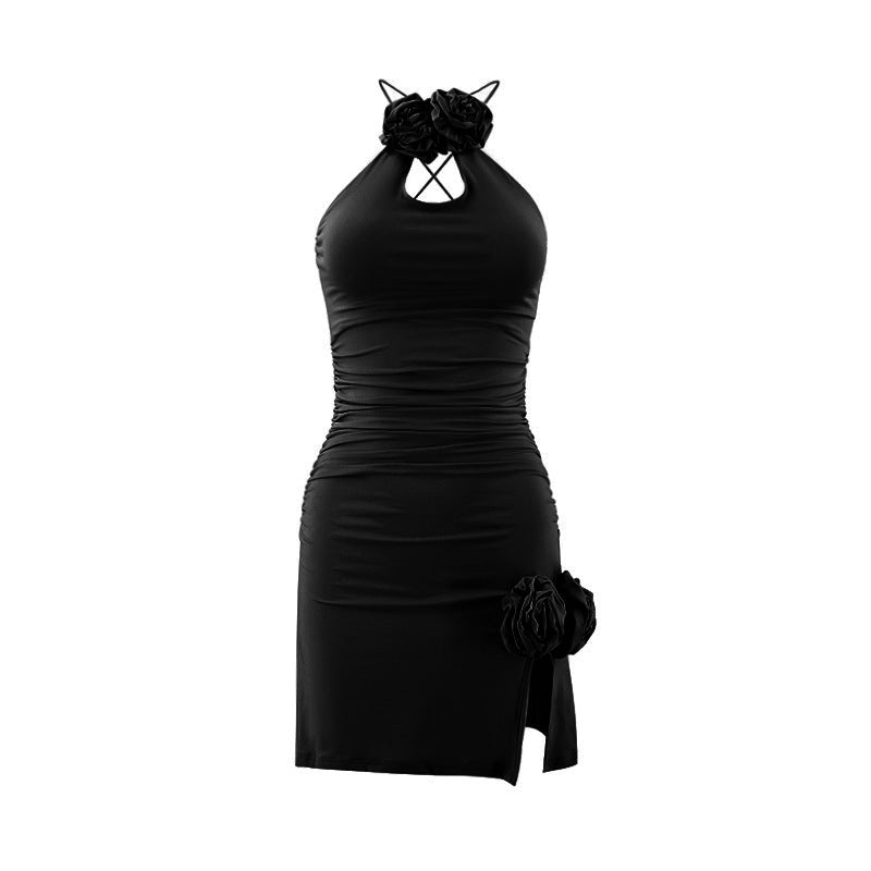 Halter Neck Hollow Sheath Dress for Women